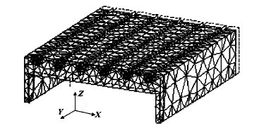 数控木工雕刻机工作台系统的第一阶振型（f=131.0Hz）